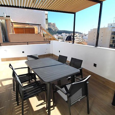 알리칸테 Atico Loft De Lujo Con Terraza Espectacular Y Vista A Los 2 Castillos 아파트 외부 사진