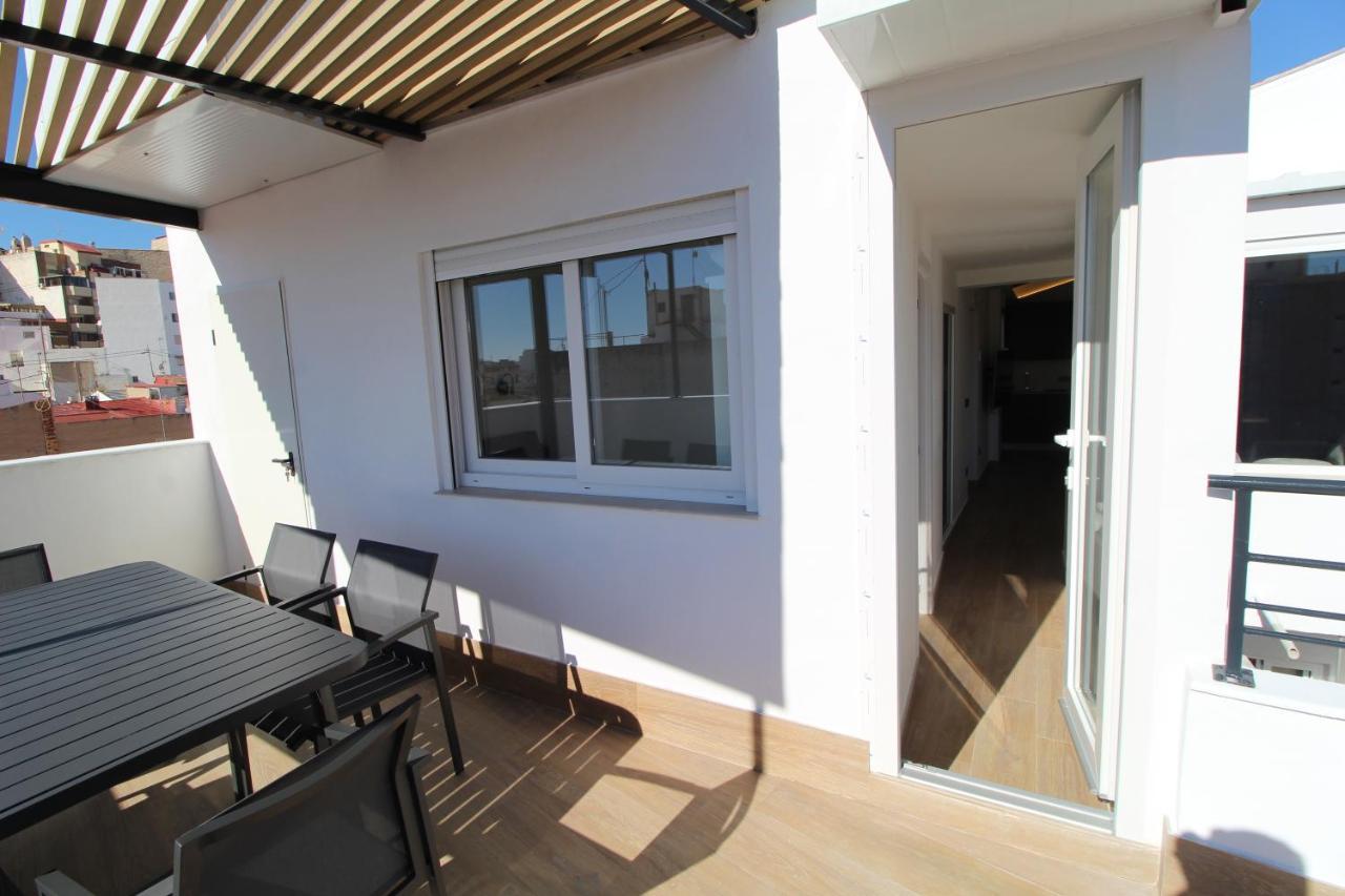 알리칸테 Atico Loft De Lujo Con Terraza Espectacular Y Vista A Los 2 Castillos 아파트 외부 사진