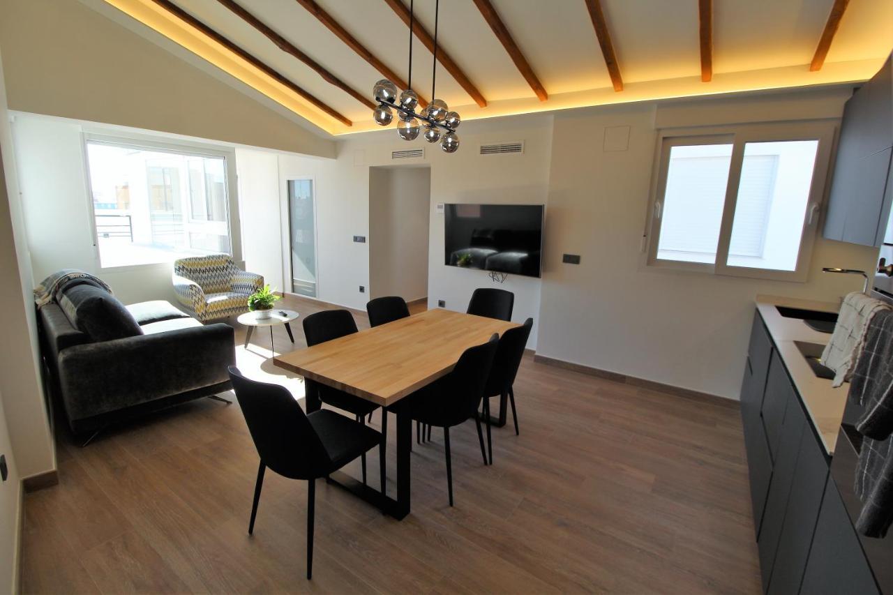 알리칸테 Atico Loft De Lujo Con Terraza Espectacular Y Vista A Los 2 Castillos 아파트 외부 사진